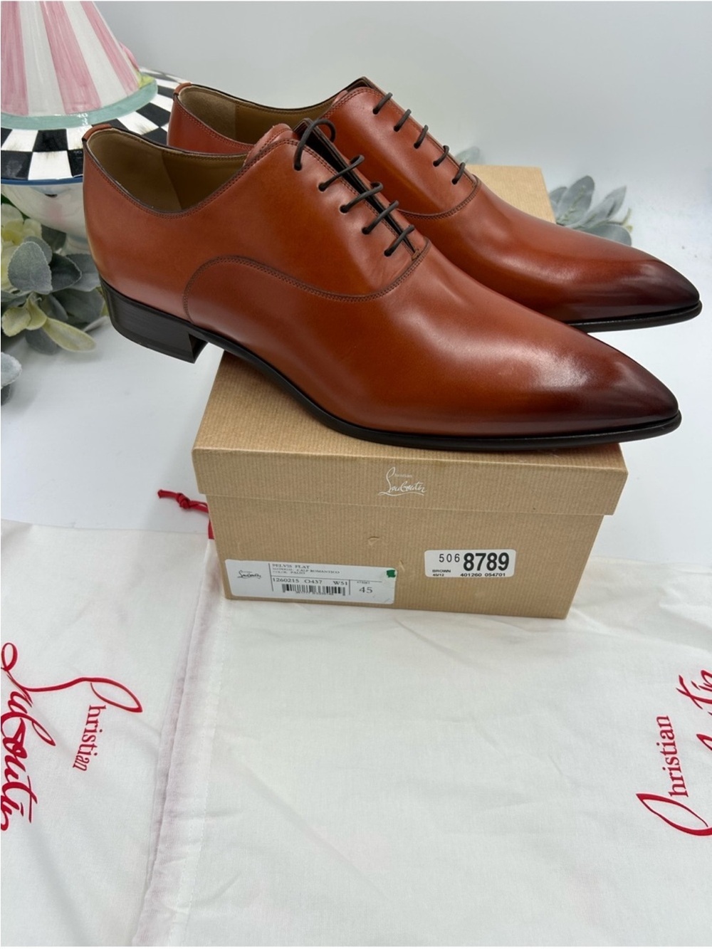 Men’s Christian Louboutin pelvis, leather Oxford, size 45 made in Italy